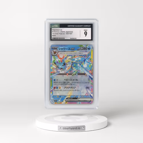 2024 Pokémon Sv8a-Terastal Fest EX #031 Vaporeon EX - Holo (CGC 9 MINT)