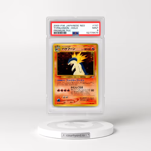 2000 Pokémon Neo #157 Typhlosion - Holo Premium File (PSA 9 MINT)