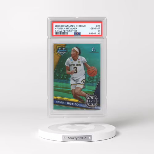 2023 Bowman University Chrome #26 Hannah Hidalgo - Aqua Refractor (PSA 10 GEM MINT)