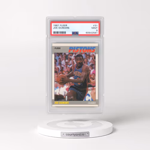 1987 Fleer #31 Joe Dumars (PSA 9 MINT)