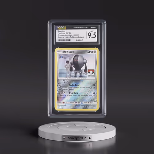 2017 Crimson Invasion #68/111 Registeel - Reverse Holo Pokémon League (CGC 9.5 MINT+)