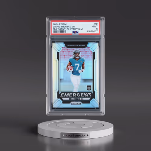 2024 Panini Prizm Emergent #12 Brian Thomas Jr. - Silver Prizm (PSA 9 MINT)