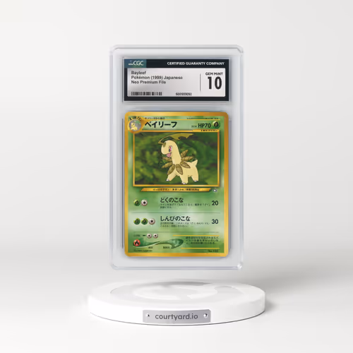 1999 Neo Premium File #153 Bayleef - No Rarity (CGC 10 GEM MINT)