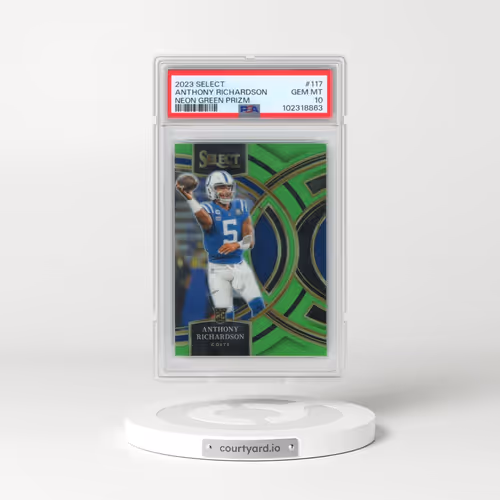 2023 Panini Select #117 Anthony Richardson - Neon Green Prizm (PSA 10 GEM MINT)