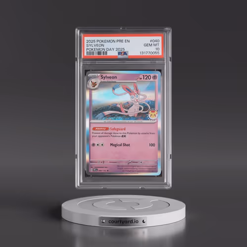 2025 Pokémon Pre EN-Prismatic Evolutions #040 Sylveon - Pokemon Day 2025 (PSA 10 GEM MINT)