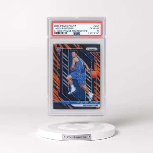 2018 Panini Prizm #250 Jalen Brunson - Choice Prizm-Tiger Stripe (PSA 10 GEM MINT)