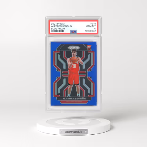 2021 Panini Prizm #318 Alperen Sengun - Blue Prizm (PSA 10 GEM MINT)