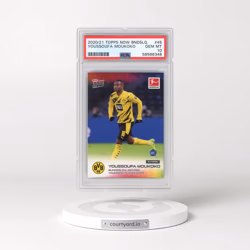 2020 Topps Now Bundesliga #45 Youssoufa Moukoko (PSA 10 GEM MINT)