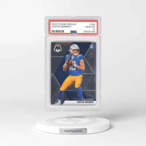2020 Panini Mosaic #204 Justin Herbert (PSA 10 GEM MINT)