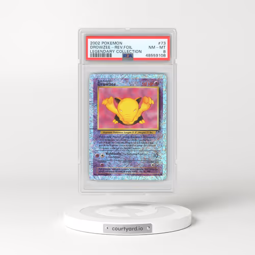 2002 Pokémon Legendary Collection #73 Drowzee - Reverse Foil (PSA 8 NM-MT)