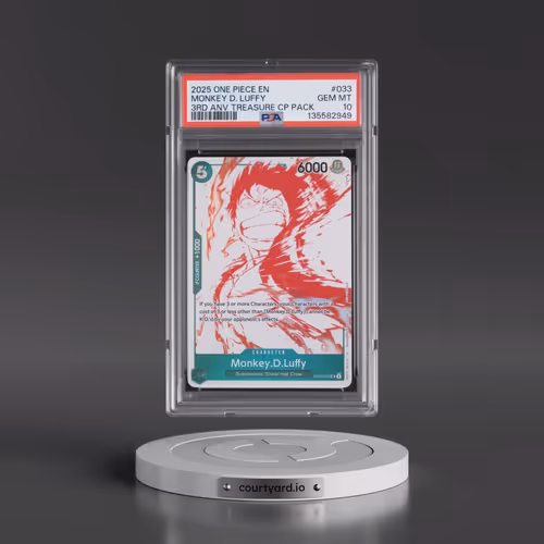 2025 One Piece 3rd Anniversary! One Piece Card Treasure Campaign Pack #033 Monkey D. Luffy (PSA 10 G