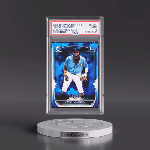 2023 Bowman Sapphire Edition Chrome Prospects #BCP61 Junior Caminero (PSA 9 MINT)
