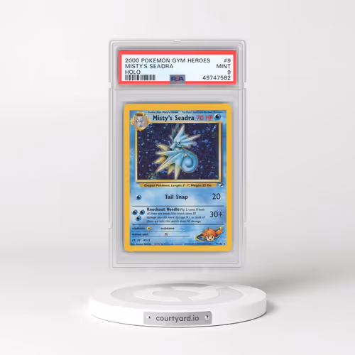 2000 Pokémon Gym Heroes #9 Misty's Seadra - Holo (PSA 9 MINT)