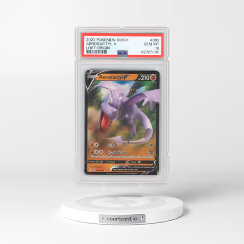 2022 Pokémon Sword & Shield Lost Origin #092 Aerodactyl V - Holo (PSA 10 GEM MINT)