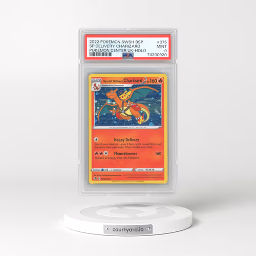2022 Pokémon Swsh Black Star Promo #075 Special Delivery Charizard - Holo Pokemon Center United Kingdom (PSA 9 MINT)