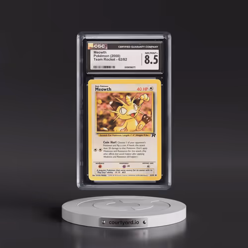 1999 Team Rocket #62/82 Meowth (CGC 8.5 NM-MT+)