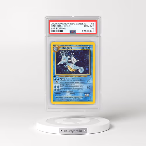 2000 Pokémon Neo Genesis #8 Kingdra - 1st Edition Holo (PSA 10 GEM MINT)