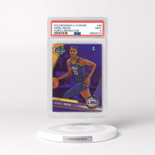 2023 Bowman University Chrome #49 Angel Reese - Purple Refractor (PSA 9 MINT)