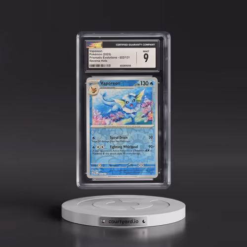 2025 Prismatic Evolutions - PRE EN #022/131 Vaporeon - Reverse Holo (CGC 9 MINT)