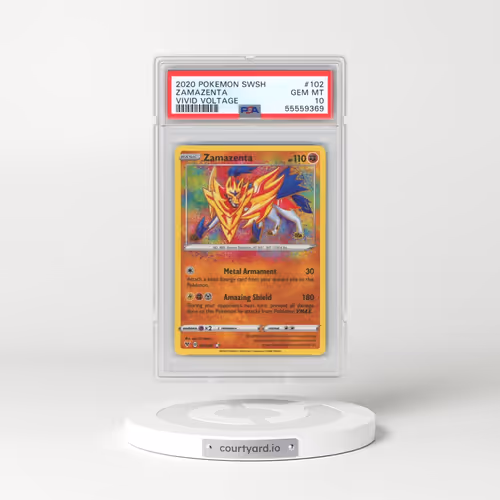2020 Pokémon Sword & Shield Vivid Voltage #102 Zamazenta (PSA 10 GEM MINT)