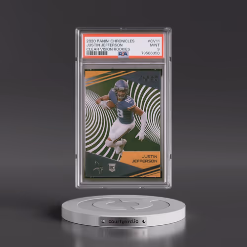 2020 Panini Chronicles Clear Vision Rookies #CV11 Justin Jefferson (PSA 9 MINT)