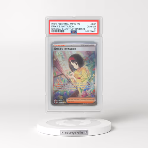 2023 Pokémon Mew EN-151 #203 Erika's Invitation - Special Illustration Rare (PSA 10 GEM MINT)