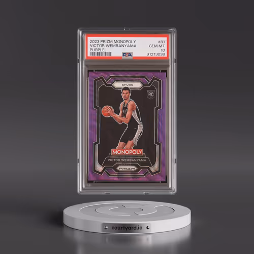 2023 Panini Prizm Monopoly #81 Victor Wembanyama - Purple (PSA 10 GEM MINT)