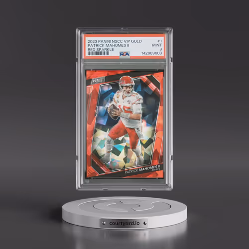 2023 Panini National VIP Gold #1 Patrick Mahomes II - Red Sparkle (PSA 9 MINT)