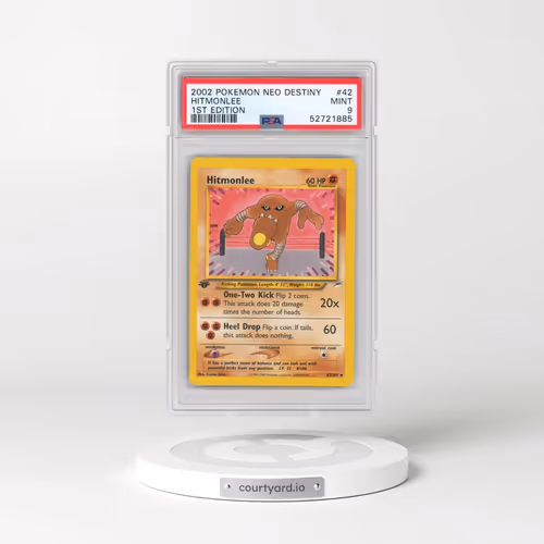 2002 Pokémon Neo Destiny #42 Hitmonlee - 1st Edition (PSA 9 MINT)