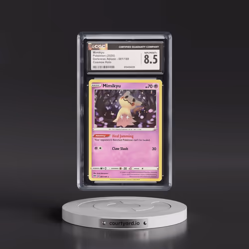 2020 Darkness Ablaze #081/189 Mimikyu - Cosmos Holo (CGC 8.5 NM-MT+)