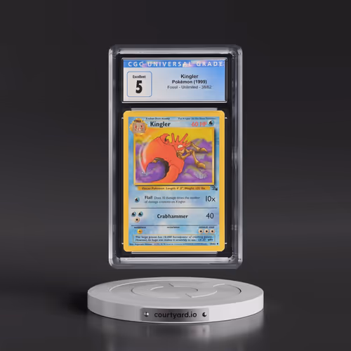 1999 Fossil #38/62 Kingler (CGC 5 EX)