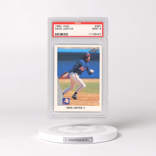 1990 Leaf #297 Dave Justice (PSA 9 MINT)