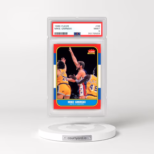 1986 Fleer #38 Mike Gminski (PSA 9 MINT)