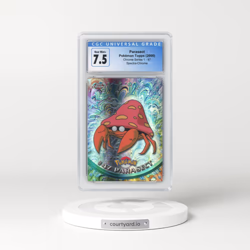 2000 Chrome Series 1 #47 Parasect - Spectra-Chrome (On Back of Card) (Topps Chrome Stamp on Front of Card) (CGC 7.5 NM+)
