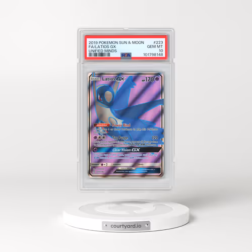 2019 Pokémon Sun & Moon Unified Minds #223 Latios GX - Holo Full Art (PSA 10 GEM MINT)