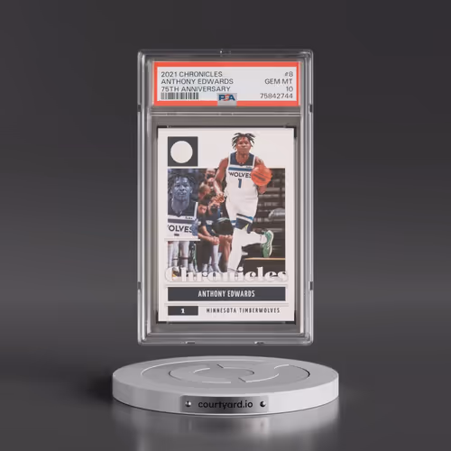 2021 Panini Chronicles #8 Anthony Edwards - 75th Anniversary (PSA 10 GEM MINT)