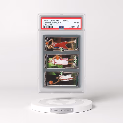 2003 Topps Rookie Matrix #JMK Chris Kaman/Darko Milicic/LeBron James (PSA 9 MINT)