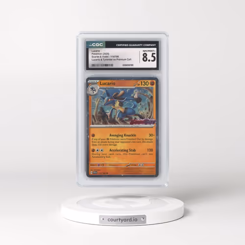2023 Scarlet & Violet #114/198 Lucario - Lucario & Tyranitar ex Premium Collection (Cosmos Holo)