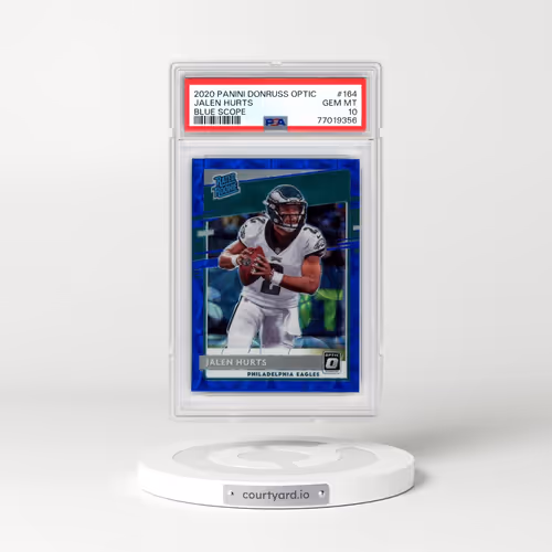 2020 Panini Donruss Optic #164 Jalen Hurts - Blue Scope (PSA 10 GEM MINT)