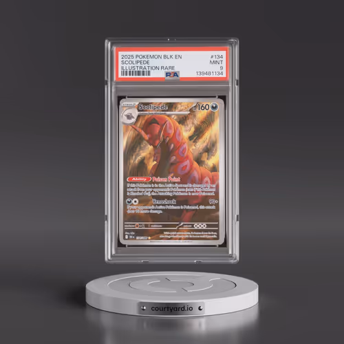 2025 Pokémon Blk EN-Black Bolt #134 Scolipede - Illustration Rare (PSA 9 MINT)