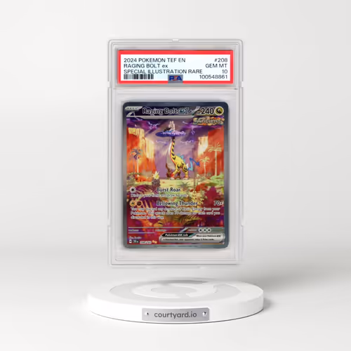2024 Pokémon Tef EN-Temporal Forces #208 Raging Bolt EX - Holo Special Illustration Rare (PSA 10 GEM MINT)