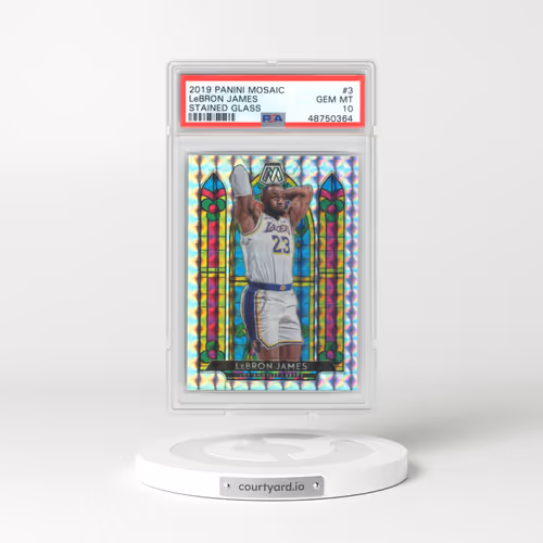 2019 Panini Mosaic Stained Glass #3 LeBron James (PSA 10 GEM MINT)
