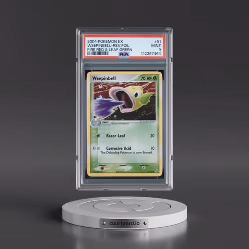 2004 Pokémon EX Fire Red & Leaf Green #51 Weepinbell - Reverse Foil (PSA 9 MINT)