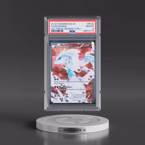 2013 Pokémon Black & White Legendary Treasures Radiant Collection #22/25 Reshiram - Full Art (PSA 8