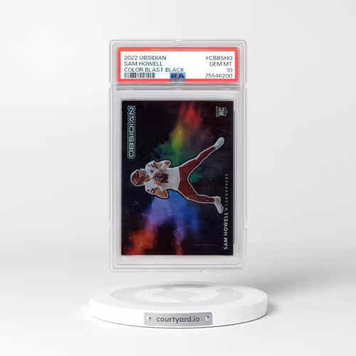 2022 Panini Obsidian Color Blast Black #CBBSHO Sam Howell (PSA 10 GEM MINT)