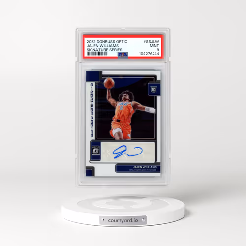 2022 Panini Donruss Optic Signature Series #SSJLW Jalen Williams (PSA 9 MINT)