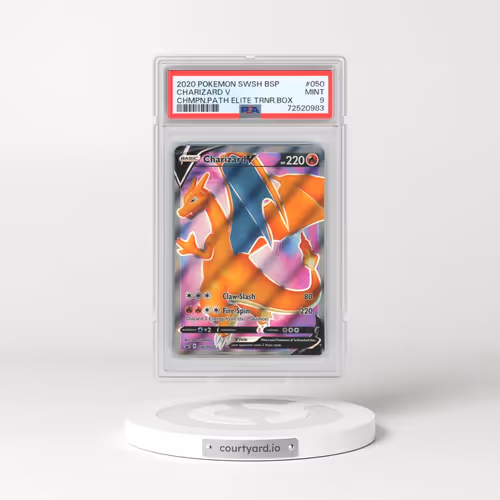 2020 Pokémon Swsh Black Star Promo #050 Charizard V - Holo Champion's Path Elite Trainer Box (PSA 9