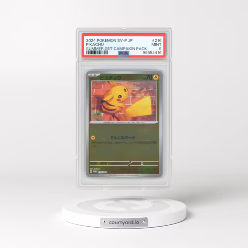 2024 Pokémon SV-P Promo #216 Pikachu - Summer of Pokeca Is Here! Promo Card Get Campaign Pack (PSA 9 MINT)