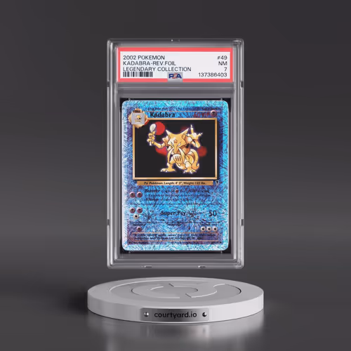 2002 Pokémon Legendary Collection #49 Kadabra - Reverse Foil (PSA 7 NM)