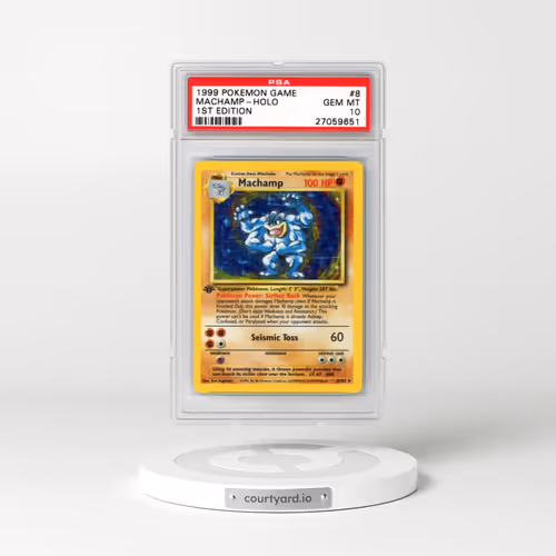 1999 Pokémon Game #8 Machamp - 1st Edition Holo (PSA 10 GEM MINT)